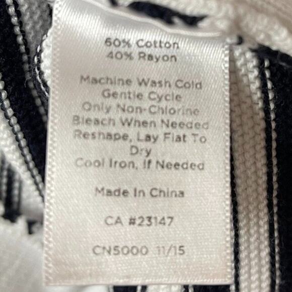 Talbots Black & White Striped 3/4 Sleeve Sweater Womens Size PS - Picture 4 of 5